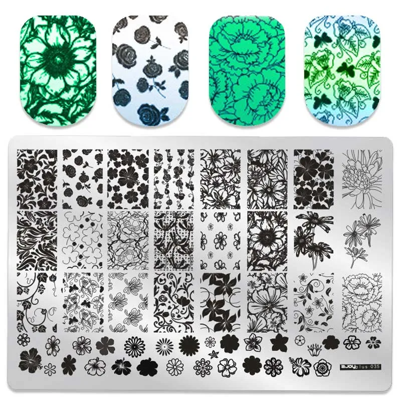WAKEFULNESS 1 шт сухие цветы для ногтей штамповка пластин листья изображения Штамповка ногтей маникюрный шаблон инструменты для штамповки ногтей