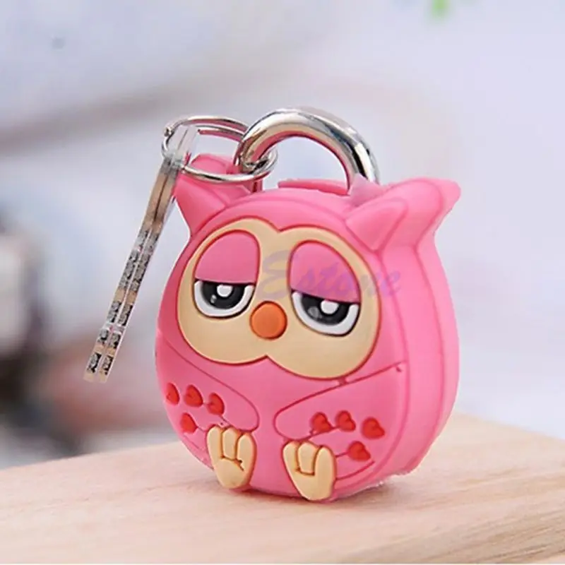 

1pcs New Creative Cartoon Doll Animal Silicone Metal Luggage Lock Padlock Key Security New
