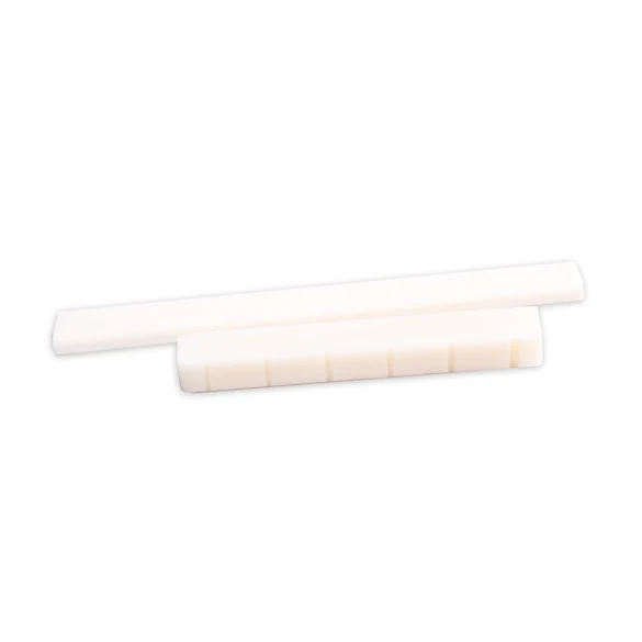 

1 set Acoustic 6 String Guitar Slotted Bone Saddle Compensated Set Professional Bone Nut Bone Saddle bridge saddle Gutar Parts