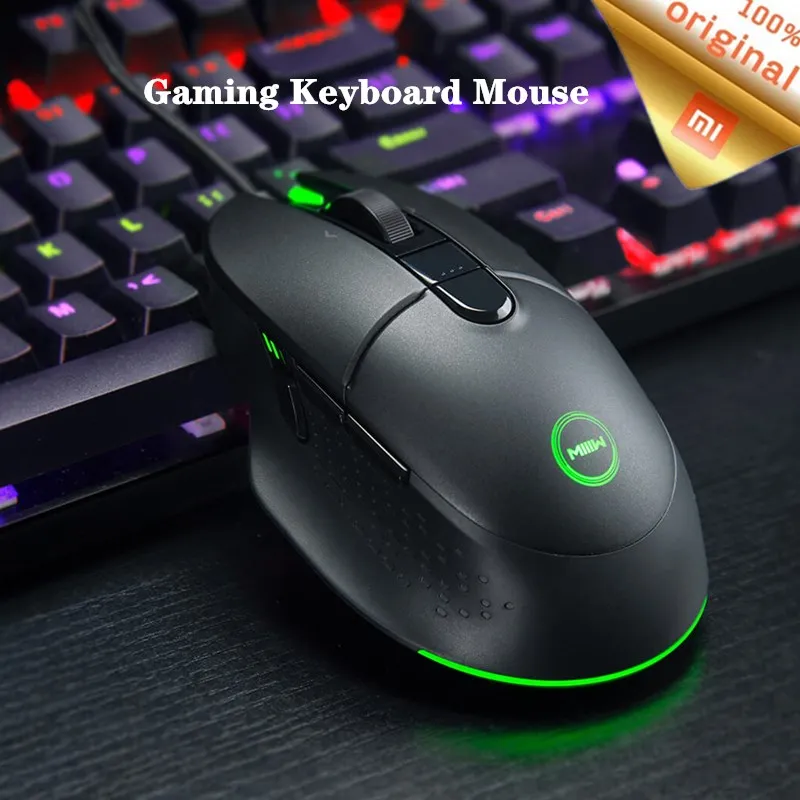 

Original Xiaomi Miiiw Mechanical Gaming keyboard Mouse 600k USB Wired 104 Keys Aluminum Alloy Floating Button White Backlight