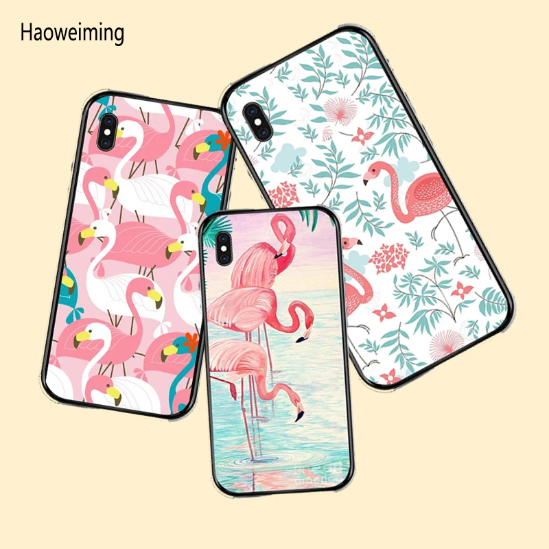 

Flamingo Print Case Covers For iphone X XR XS Max Fashion Coque For iphone 5 5S 6 6S SE 7 8 Plus Cover Cute Capa