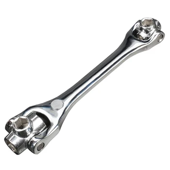 

Multifunctional socket wrench six outer corner dog bone wrench universal rotary multi head wrench