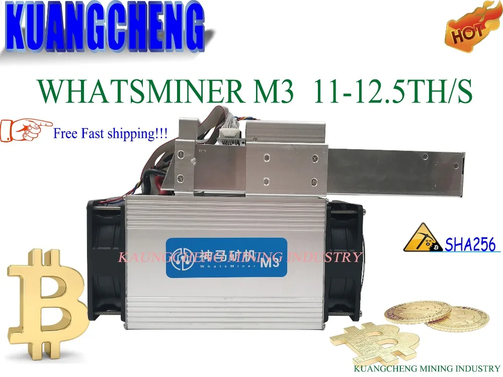 85~95%new Asic miner BTC BCC BCH WhatsMiner M3X 12TH/S Bitcoin Miner M3 miner With PSU better than Antminer s5 S9 S7 T9 E9 M3
