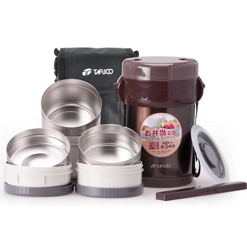 Japan TAFUCO 2000ML Stainless Steel Container For Soup Vacuum Flask