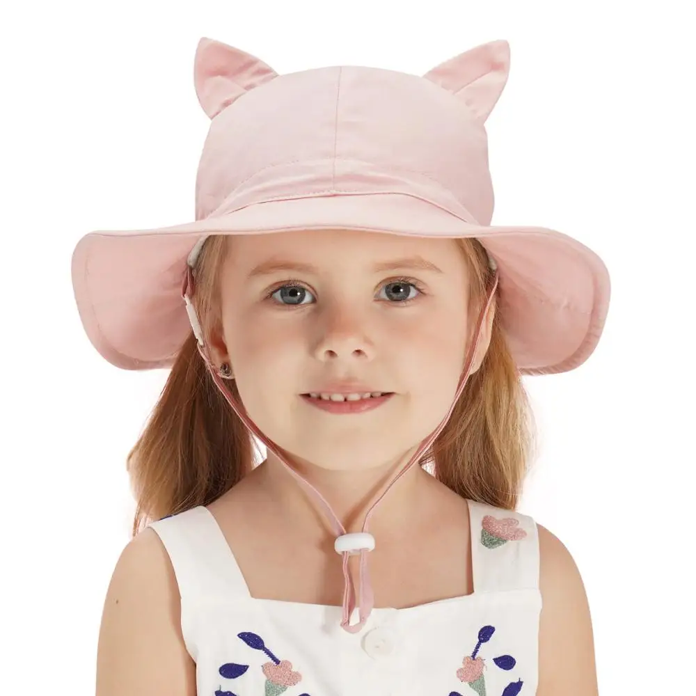 

Connectyle Kids Thin Section Wide Brim UPF50+ Safari Sun Visor Breathable Adjustable Bucket Hat Summer Play Hat