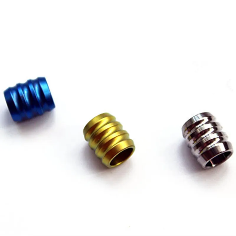

Titanium Ti Alloy Paracord beads with groove Paracord Bracelet Knife Lanyards Accessories DIY Pendant Travel Kits 3 colors