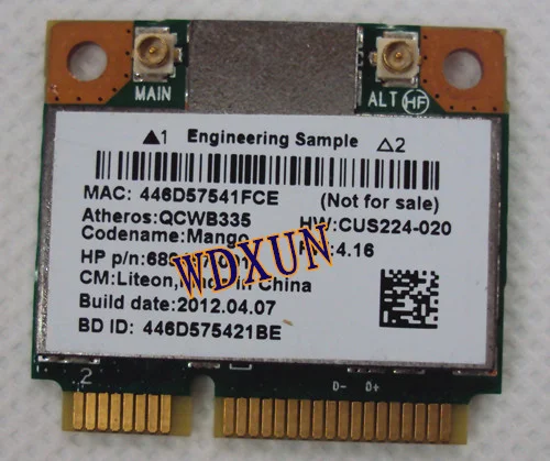 Qualcom Atheros QCWB335 WiFi Беспроводная+ Bluetooth 4,0 мини PCI-E карта