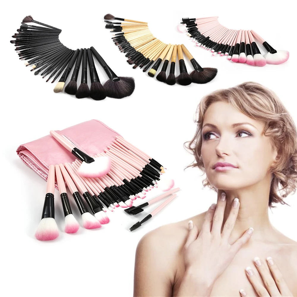 ELECOOL 32 pcs Makeup Brushes Set For Women Fashion Soft Face Lip Eyebrow Shadow Face & Eye ...