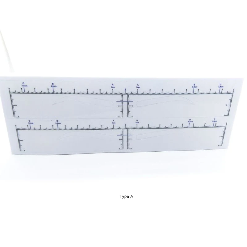 Microblading Stikcer Перманентный макияж для бровей одноразовые точные линейки микроблейдинг инструменты для формирования татуировки измерительные наклейки
