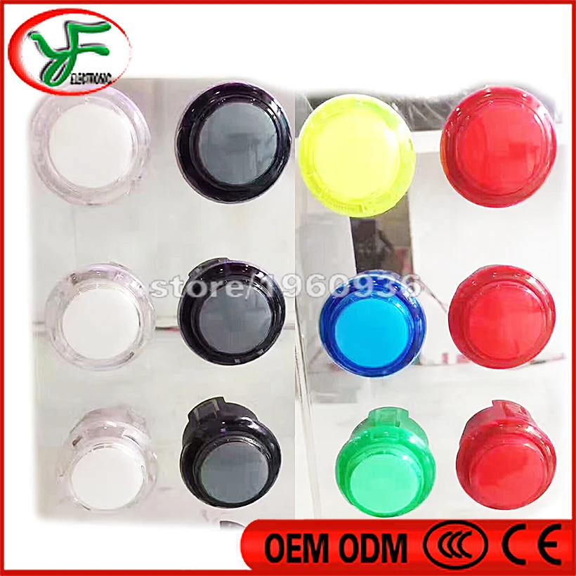 

10pcs SANWA OBSC STYPE 30mm 24mm OEM push button clear button switch arcade machine made in taiwan