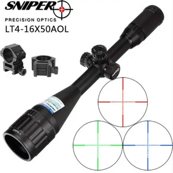 

Sniper 4-16X50 AOL 1 inch Full Size Tactical Optical Sight Illuminate Mil-Dot RifleScope Locking Resetting Hunting Rifle Scope
