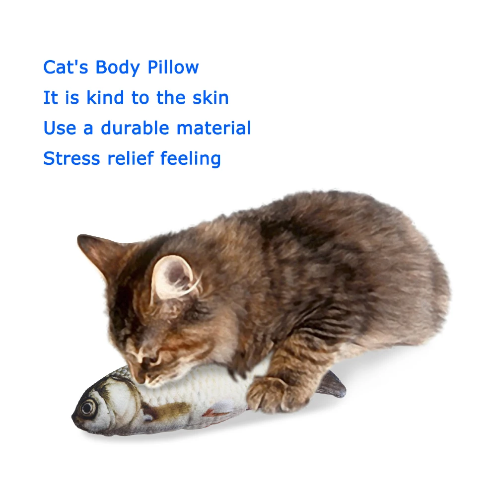 1 шт. забавные игрушки для кошек Catnip забавная в форме рыбы кошка Спящая Подушка
