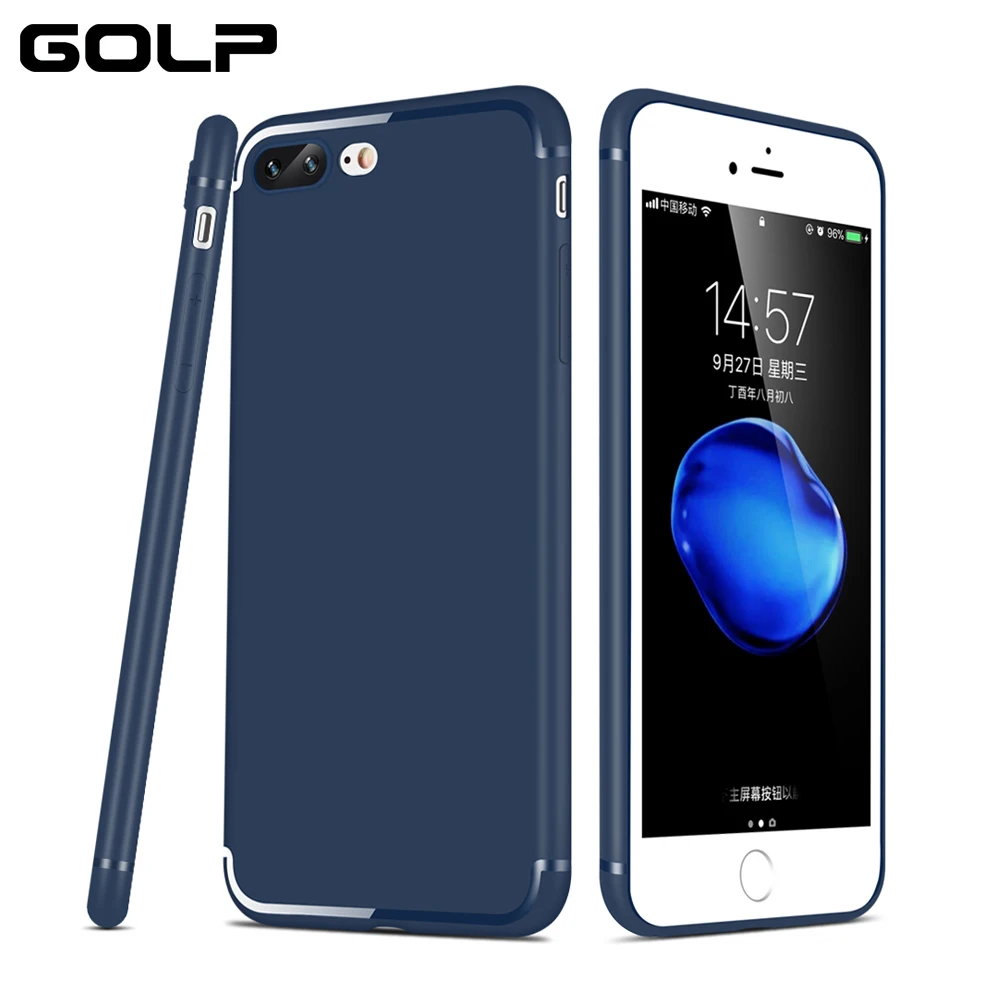 

Phone Case For iPhone 8 X GOLP for Matte Case For iphone 7 6 6S Plus 5 5S SE Soft TPU Silicone back Cover