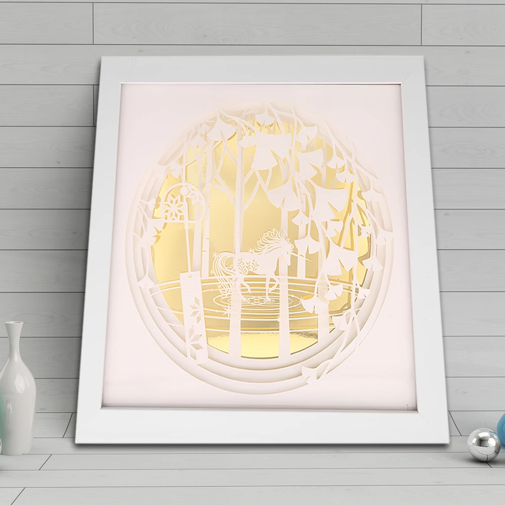 2 Warna 3D Lukisan 24x24 Cm Kertas Dinding Dekorasi DIY Dengan
