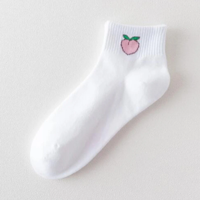 Лидер продаж, новые носки корейские носки высокого качества с фруктовым принтом для девочек женские удобные, милые, популярные, 1 пара, хлопковые короткие носки 1 пара - Цвет: F