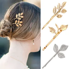 Заколки для волос для Для женщин Золотой оставить Заколки для волос украшений G0508