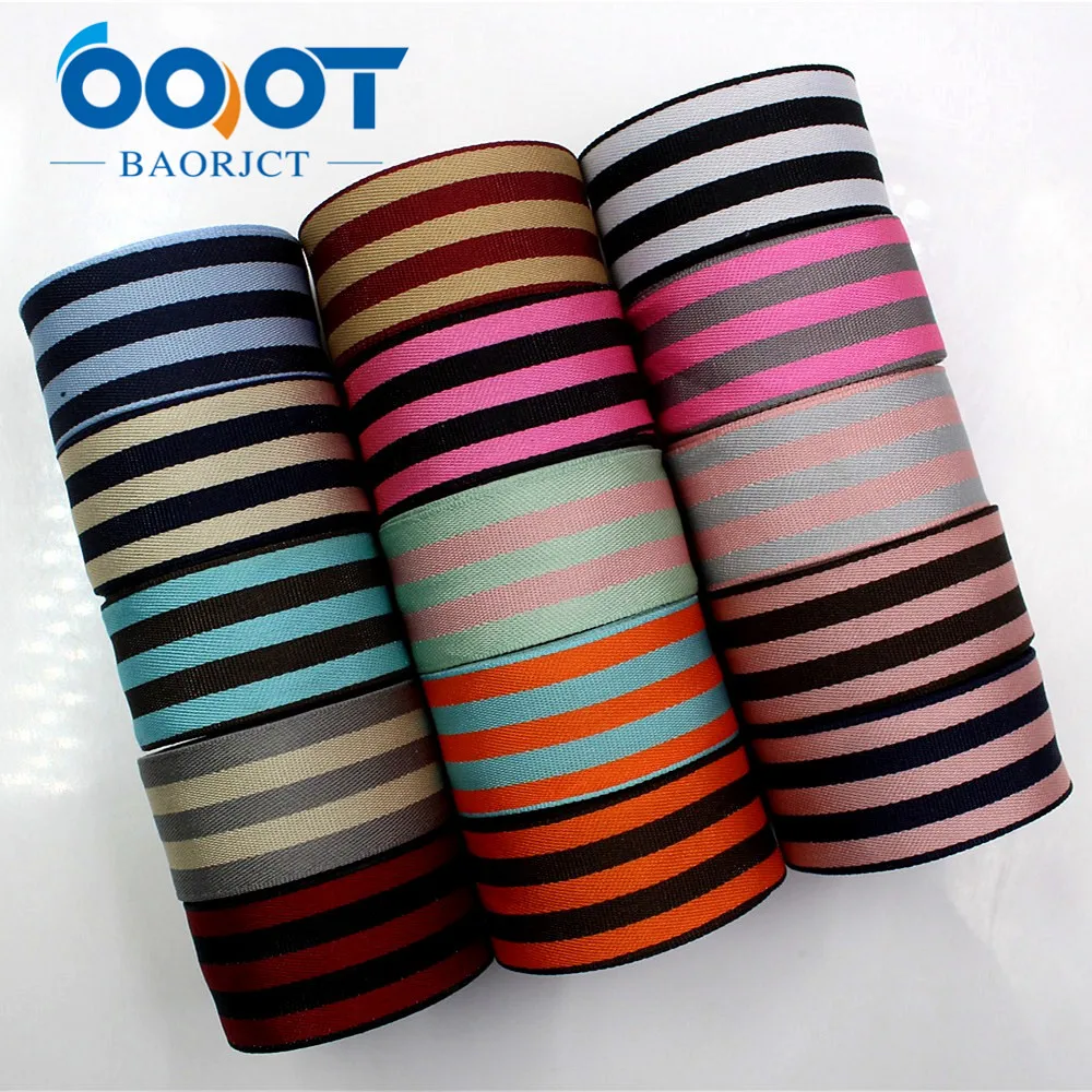 

1712302,25MM 10yards high quality stripe double face ribbon,DIY handmadeHair accessories Material wedding gift wrap decoration