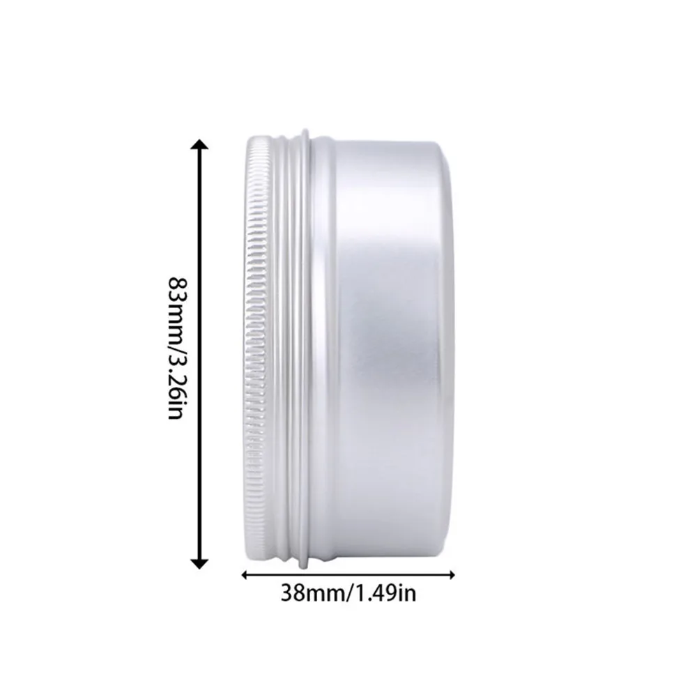 180 мл пустая алюминиевая банка для косметики, жестяной контейнер, Серебряная коробка с винтовой крышкой, коробка для рукоделия, органайзер, инструменты для хранения, разные размеры, коробки# es - Цвет: 38mm