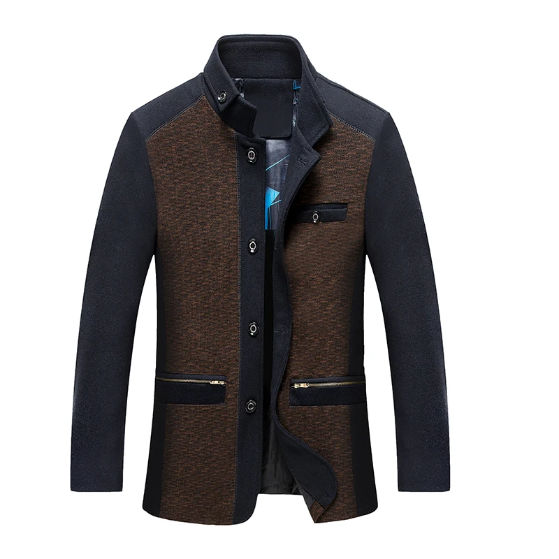 Брендовая мужская Повседневная Длинная шерстяная куртка, мужское однобортное шерстяное пальто, приталенная верхняя одежда, ветровка, кашемировое пальто для мужчин - Цвет: yel