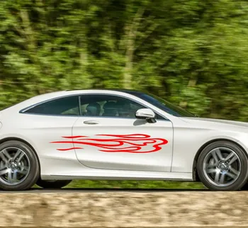 

Car Decal Racing Hot Flames Fire 47'' for S class S320L S600L S400L S500 Vinyl Side stickers CD66
