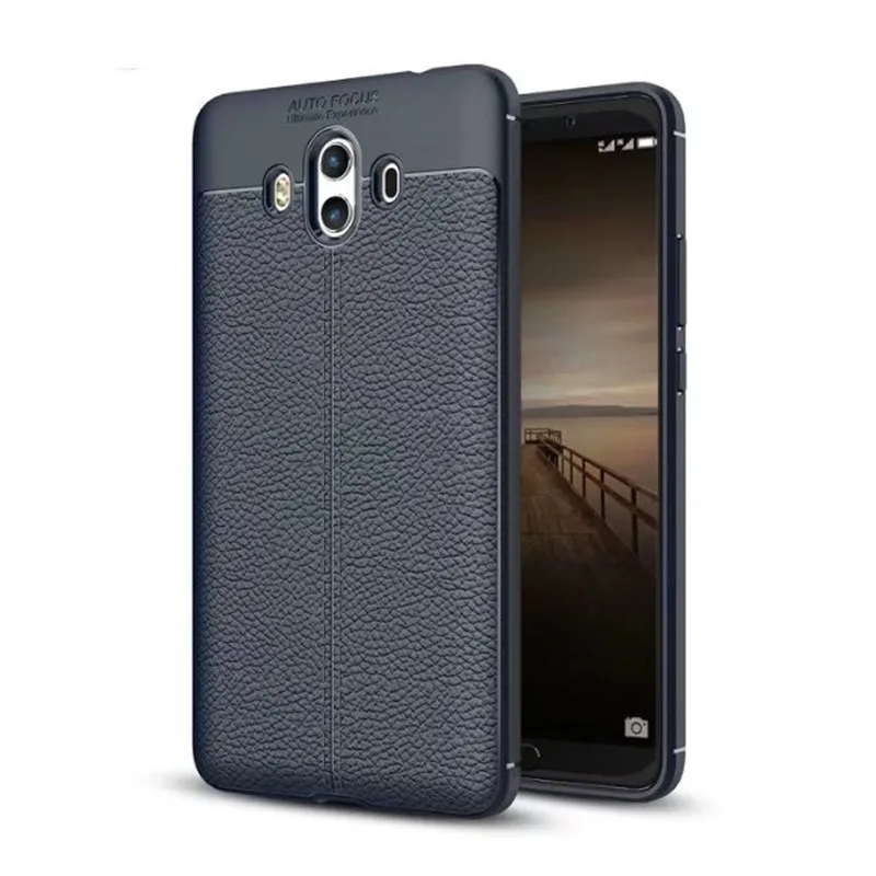

Ultra Slim Silicone Leather Case Cover Funda for Huawei Mate 10 Pro Luxury Shockproof Case Mate 10 Pro Anti-Knock Fitted Case
