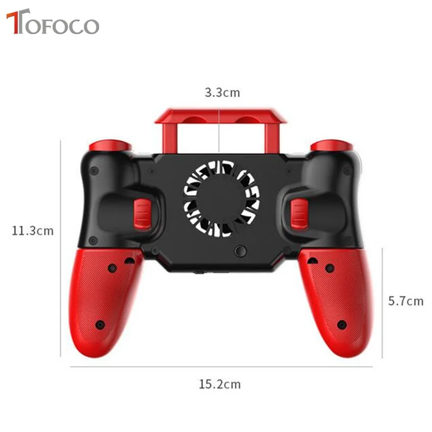  F6 Pubg Controller For Iphone Bluetooth Pubg Mobile Controller l1 r1 With Cooling Fan Game Controll