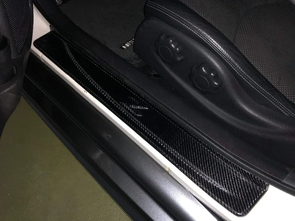 Автомобильные аксессуары углеродного волокна OEM порога Панель Глянцевая Fibre дверь шаг комплект добавить на гонках отделкой Подходит для Nissan 370Z Z34 2009