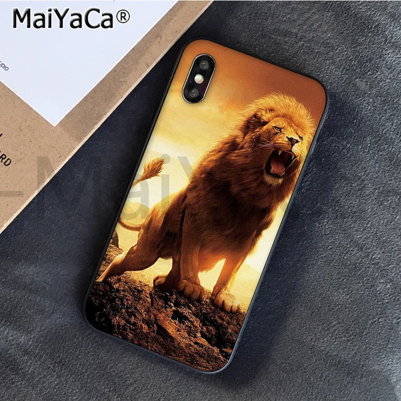 MaiYaCa Animaux Лев новое поступление черный сотовый Чехол для телефона для iphone 11 pro 6S 6plus 7plus 8 8Plus X Xs MAX 5S XR