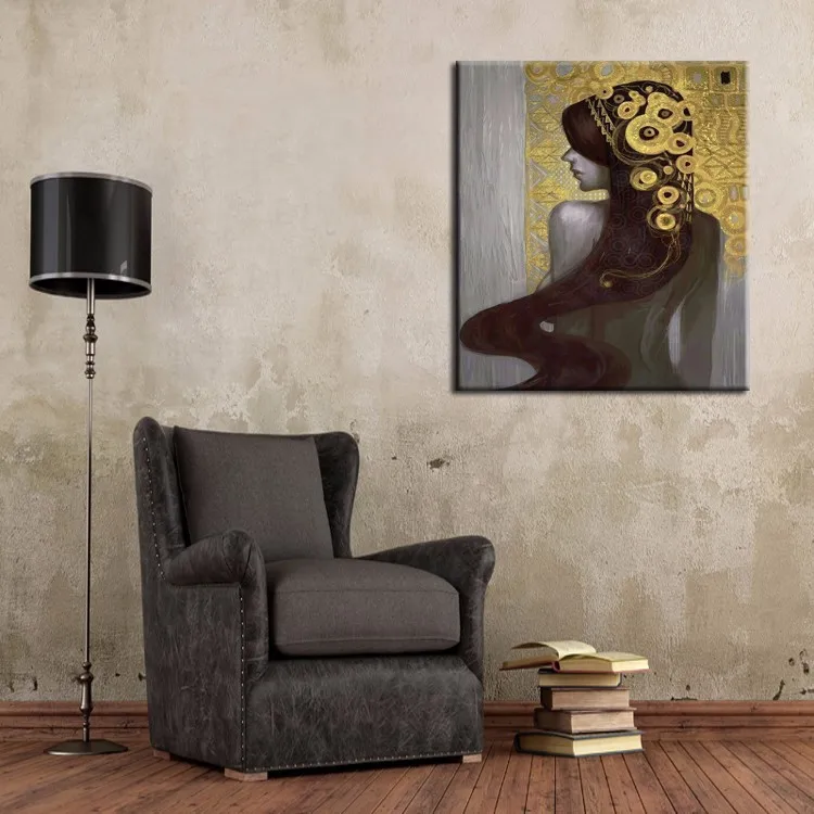 Gustav Klimt Gold Leaf Oil Painting