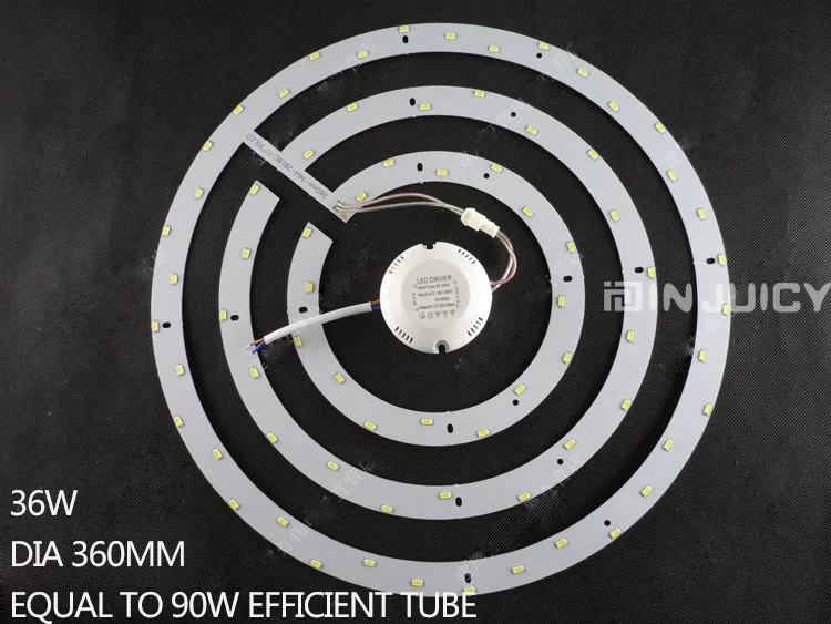 36Round-25Watt-316MM-5730-SMD-LED-Chip-Light-Bulb-Ceiling-Lamp-Plate-Replace-Board-with-Transformer