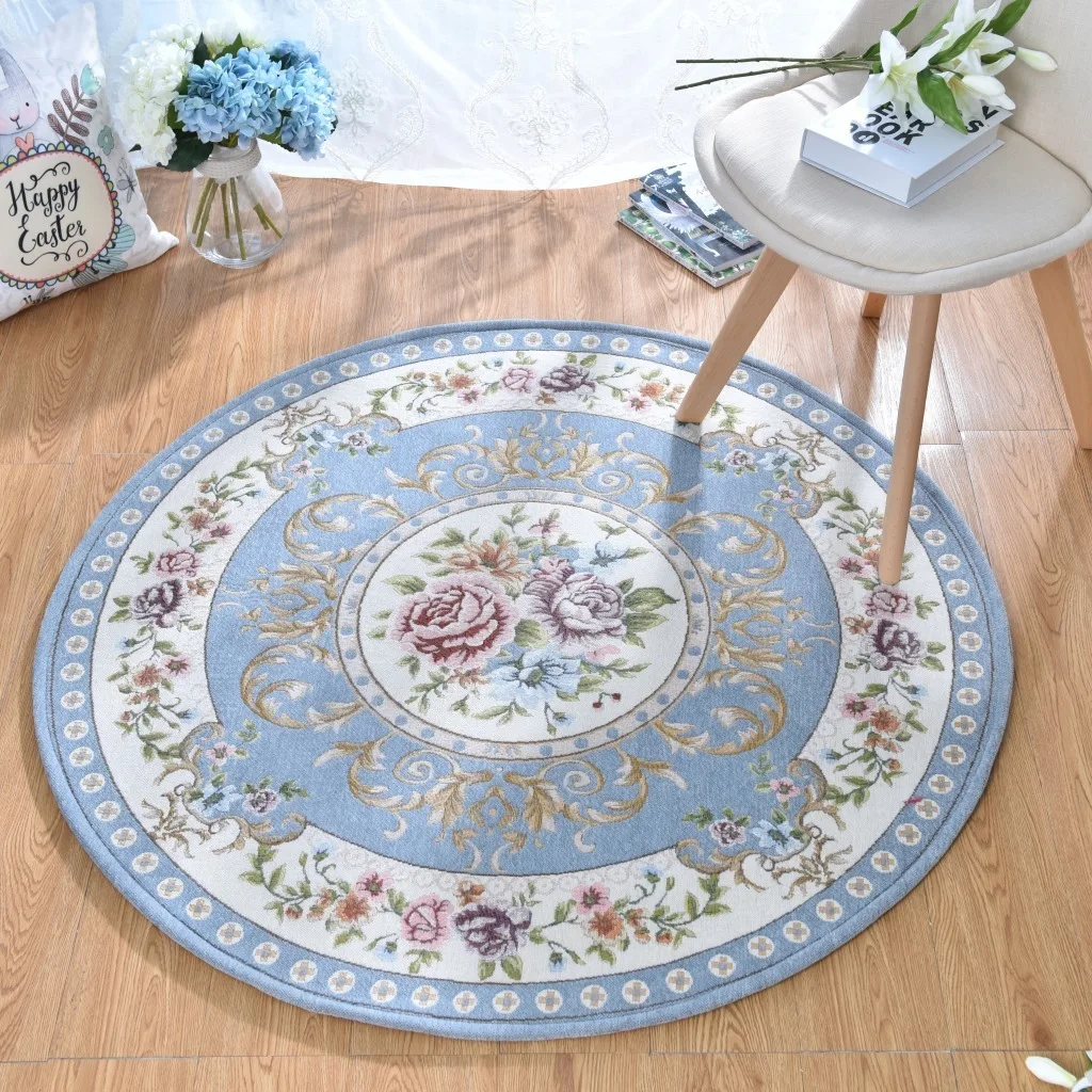 New Europe Jacquard Round Carpet for Acrylic tapis Parlor Living Room