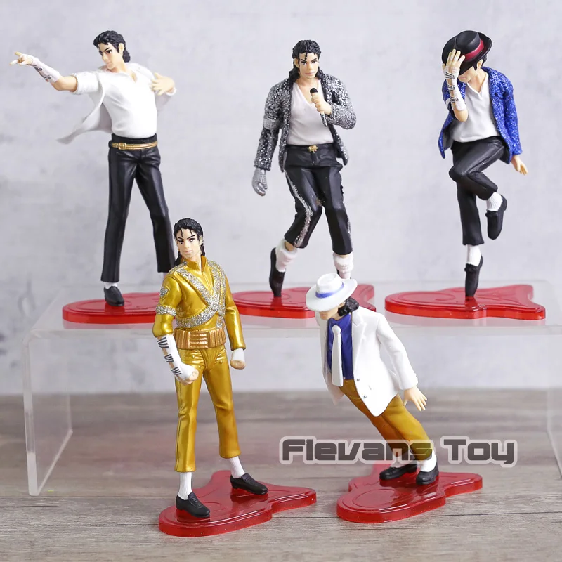 

King of Pop Super Star MJ PVC Figures Tos Collectble Model Figurine Dolls 5pcs/set 2 Styles