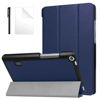 

Slim Flip PU Leather Case for Huawei MediaPad T3 7.0 BG2-W09 Tablet Case Funda for Honor Play Pad 2 7.0 tablet cover +Film+Pen