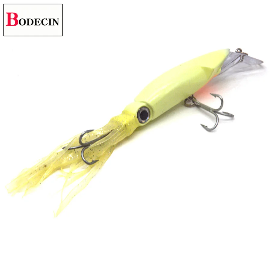 1PCS Lifelike Octopus Fishing Lure With Treble Hook And Jigs Peche 14cm 39G Luminous Squid Jigs Artificial Bait For Fishing Sea (3)