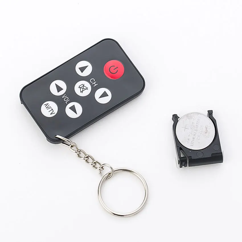 

Universal Infrared IR Stealth Mini Keyboard TV Remote Control Key Chain Ring Home TV/AV Remote Controller for Philips Sony TCL
