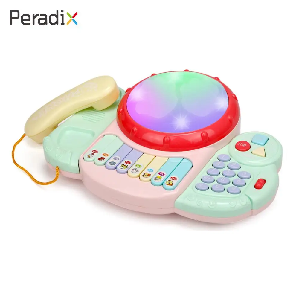 

2018 Multifunction Early Education Telephone Learning Patted Drum Telephone Drum Interaction Toy Telephone Toy Drop Shipping
