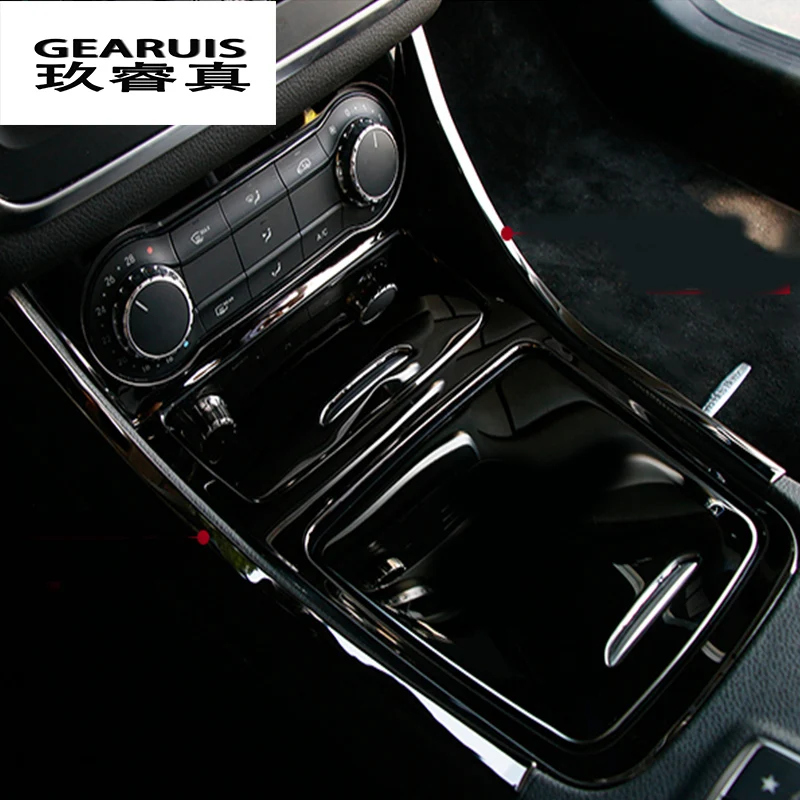 

Car styling Stainless steel Stickers Cover Car Center Console side Trims frame For Mercedes Benz CLA GLA A Class W117 C117 X156