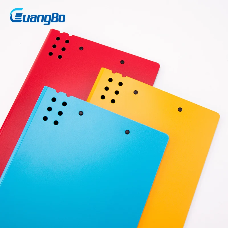 

GUANGBO A4 File Folder PP Exam Lever Arch for Business Documents Paper Data Book Clip Filing Folder Clipboard Office Accessories