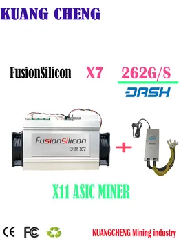 Newest DASH miner FusionSilicon X7 Miner 262GH/S 1420W X11 algorithm with Original psu for MUE CANN Better than Antminer D5 D3