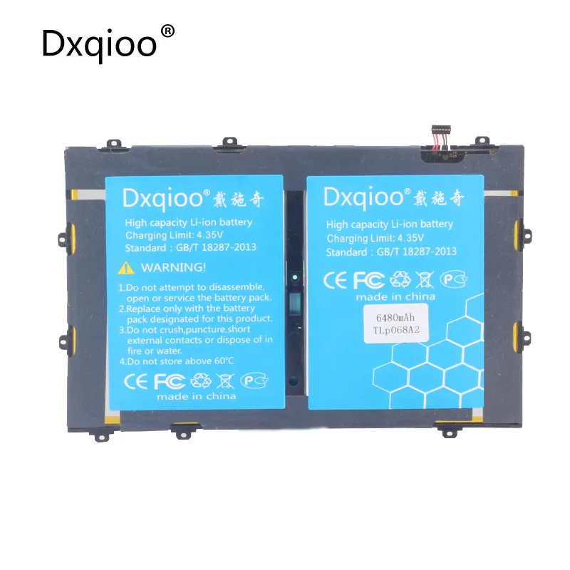 

Dxqioo 6480mah battery fit for ALCATEL TLp068A2 batteries