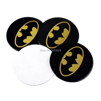 

4 x Car Styling Batman 3D Metal Chrome Aluminium Alloy Wheel Center Cap Stickers Wheel Hub Cap Decals 3D Emblem Badges
