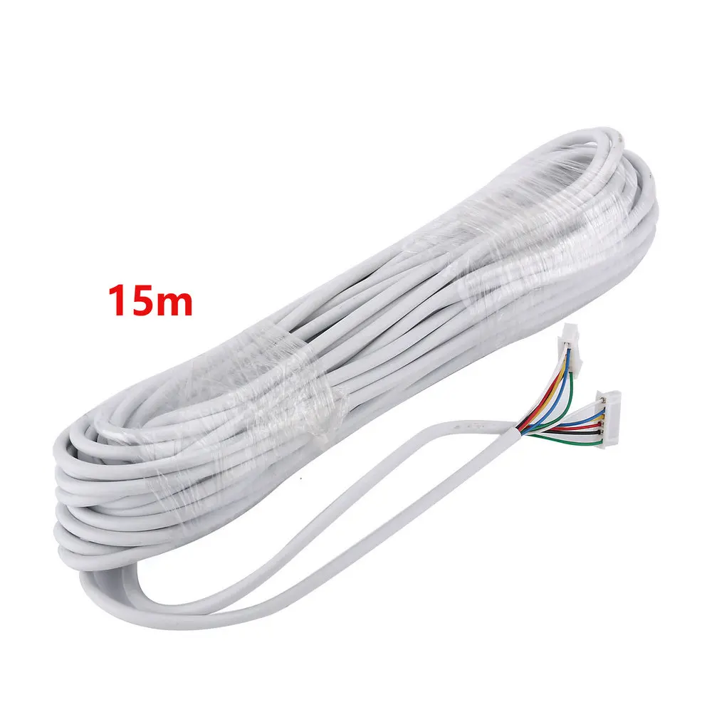 15 м 2.54*6 P 6 жильный кабель для видеодомофон Цвет видео-телефон двери звонок проводной домофон кабель