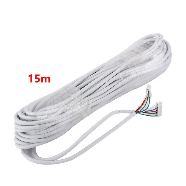 15M 2.54*6P 6 wire cable for video intercom Color Video Door Phone doorbell wired Intercom cable 1