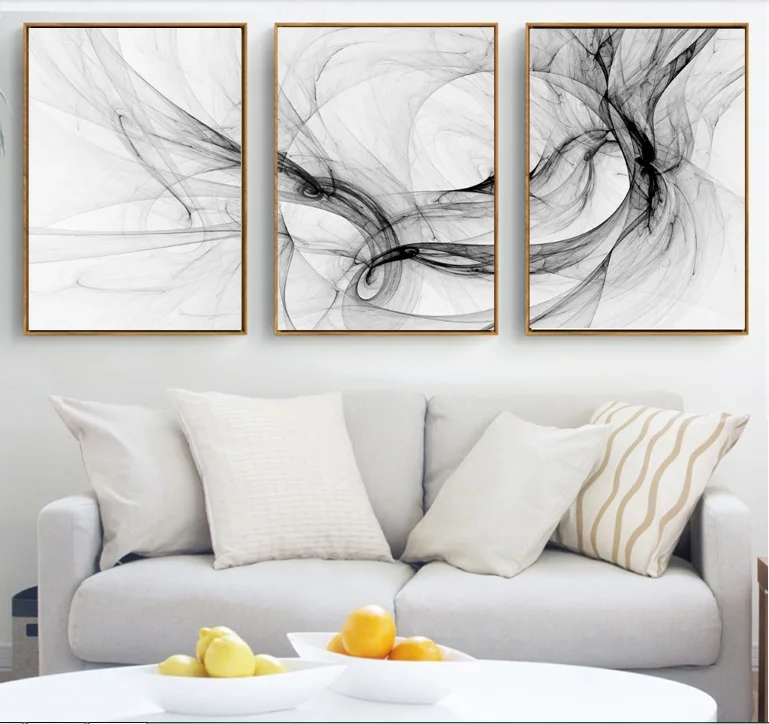 

Abstract Art 3 Pieces Canvas Paintings Modular Pictures Wall Art Canvas for Living Room Decoration No Framed