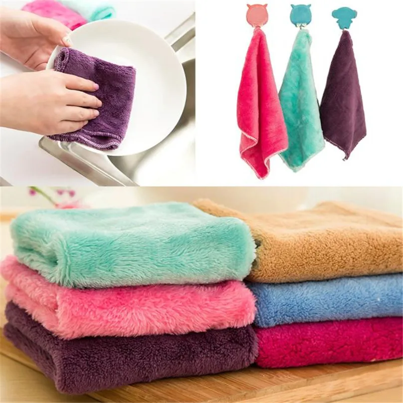 5pcs New Wholesale Soft Microfiber Anti-grease Cloth Bamboo Fiber Washing Towel Magic Kitchen Cleaning Wiping Rags #3d14 (2)