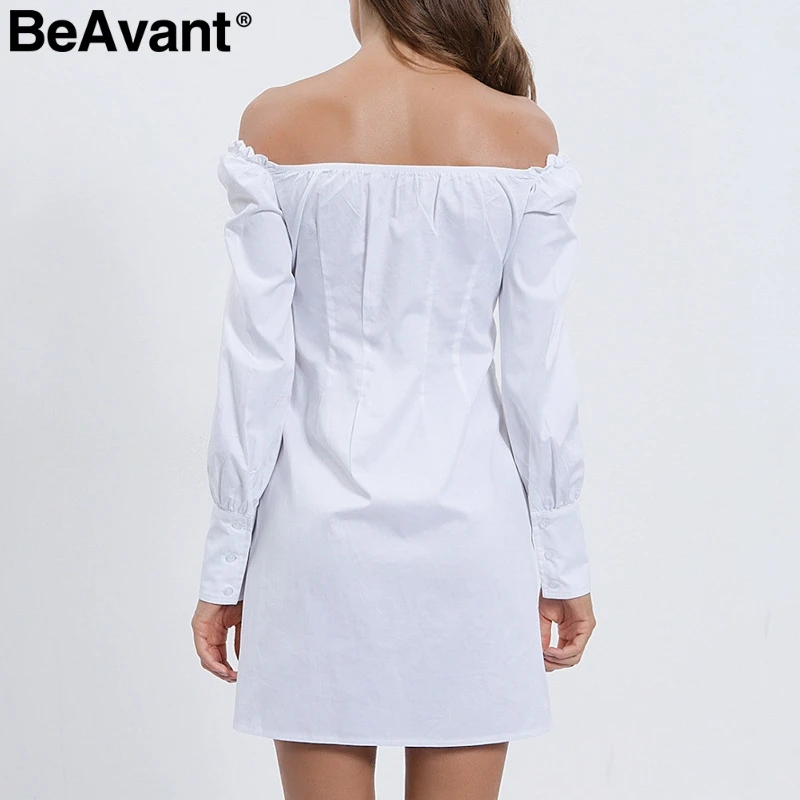 BeAvant с длинным рукавом гофрированное Белое Женское платье Элегантное