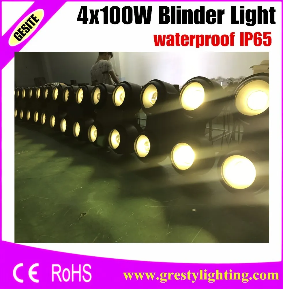 4 шт./лот новый водонепроницаемый blinder свет 4x100 Вт белый + теплый 2в1 cob led АУДИТОРИЯ