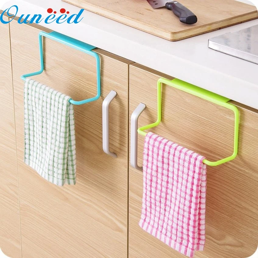 

Towel Storage Rack Hanging Holder Organizer Bathroom Kitchen Cabinet Cupboard Hanger jan24
