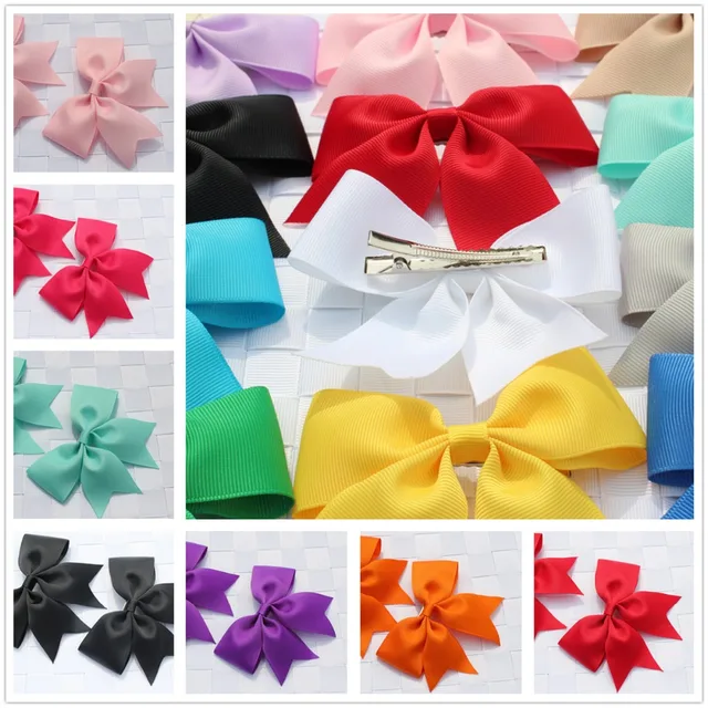 Product Review: 2pcs Boutique Solid Girls Children Stain Hair Clip Bows Ribbon Flower Hairband Hairpins Baby Hair Barrettes Accessories Headwear