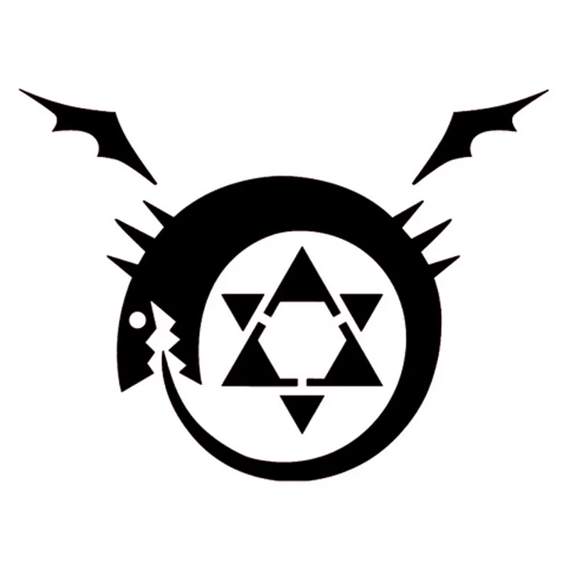 14cm*10.6cm Fullmetal Alchemist Homunculus Anime Vinyl Car Sticker Black/Silver S3-4626 | Автомобили и мотоциклы